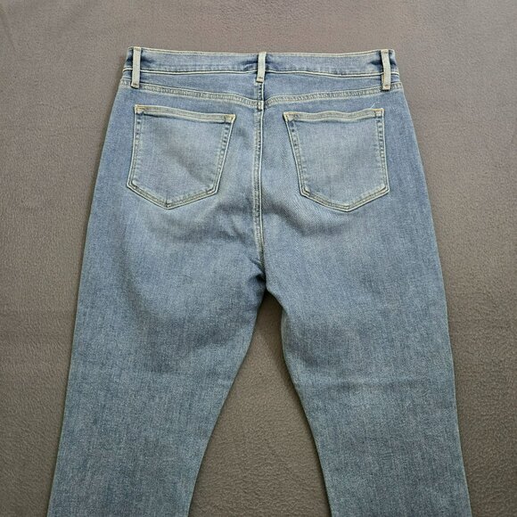 LOFT Women 12/31P High Rise Light Wash Distressed Skinny Jeans - Picture 4 of 13